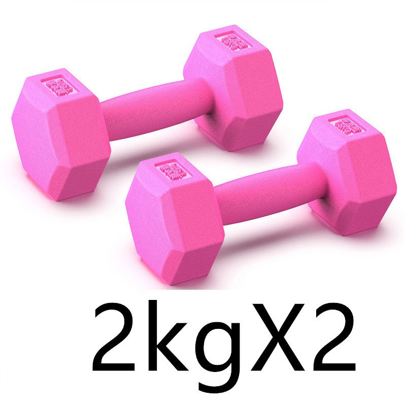 Rubberized Dumbbells for Strength Training and Home Fitness Workouts