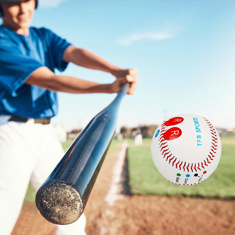 Competition Training Baseball with Finger Placement Markers for Pitching