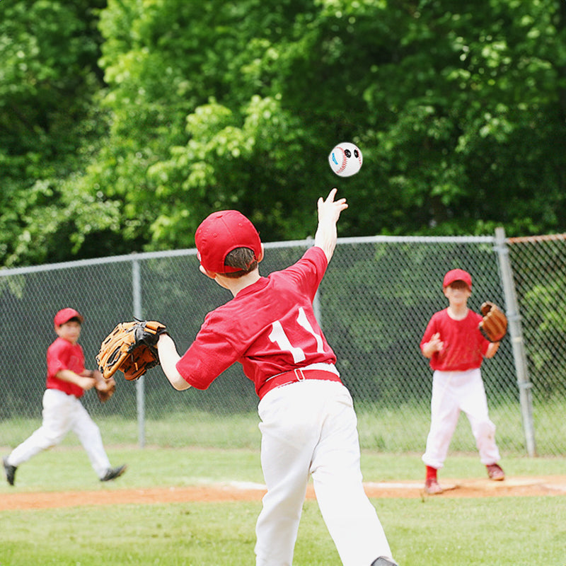 Competition Training Baseball with Finger Placement Markers for Pitching