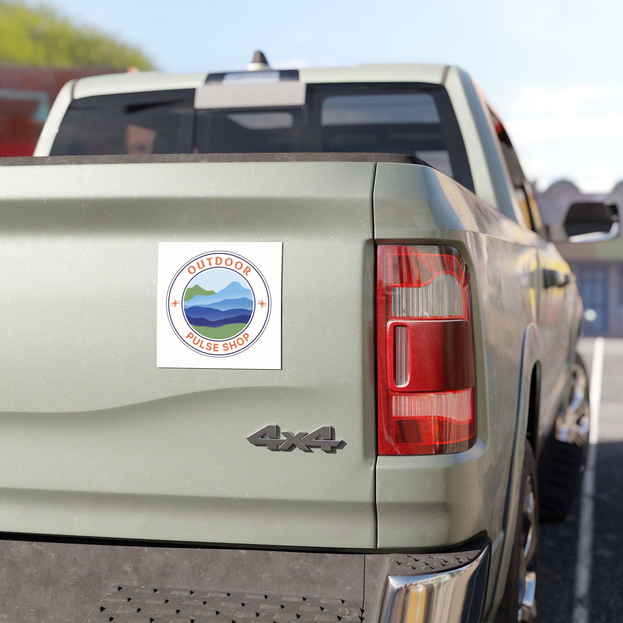 Outdoor Pulse Shop Car Magnet — Mountain Landscape Sticker