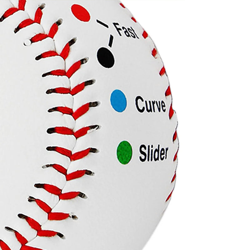 Competition Training Baseball with Finger Placement Markers for Pitching