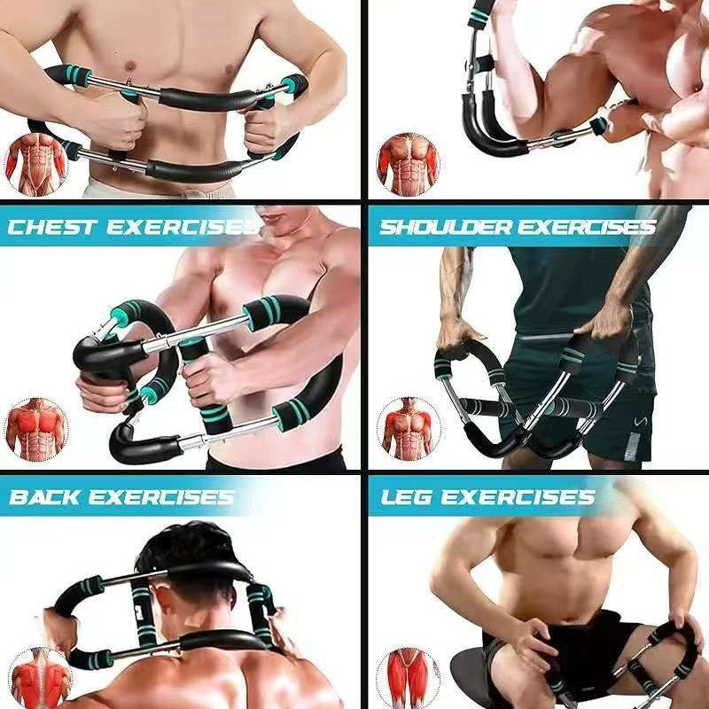 Adjustable Arm Strength Trainer for Chest and Upper Body Fitness