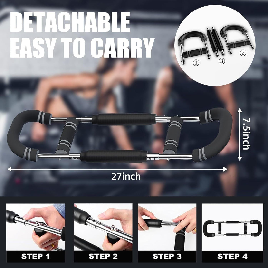 Adjustable Arm Strength Trainer for Chest and Upper Body Fitness
