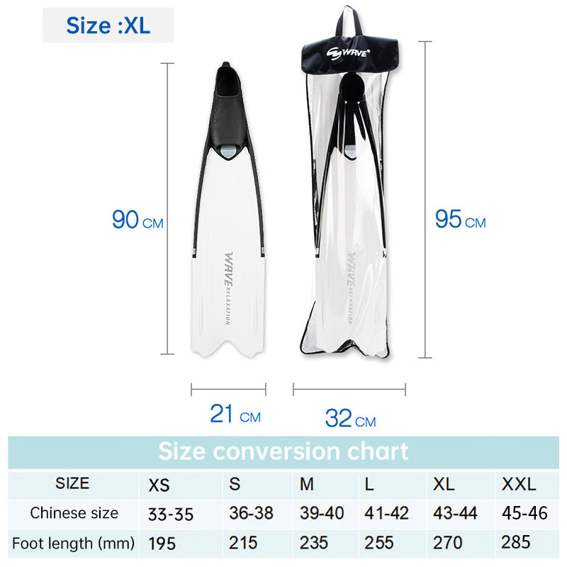 Professional Freediving Long Fins for Diving Snorkeling and Spearfishing
