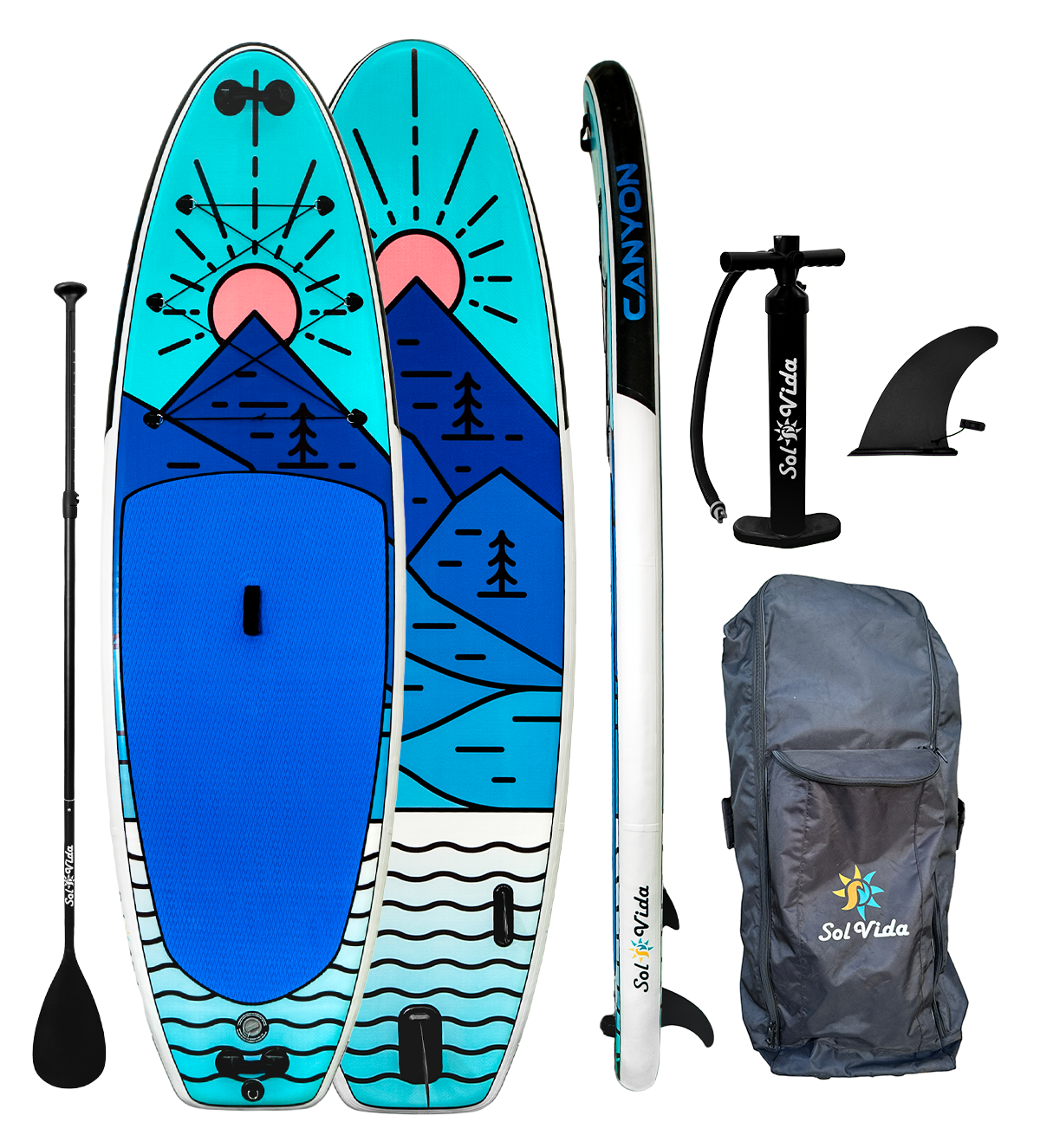 Canyon Inflatable Paddle Board Complete Adventure Package Set