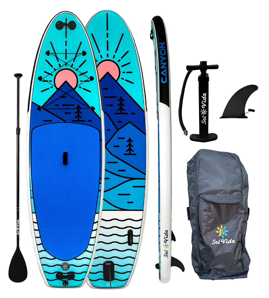 Canyon Inflatable Paddle Board Complete Adventure Package Set