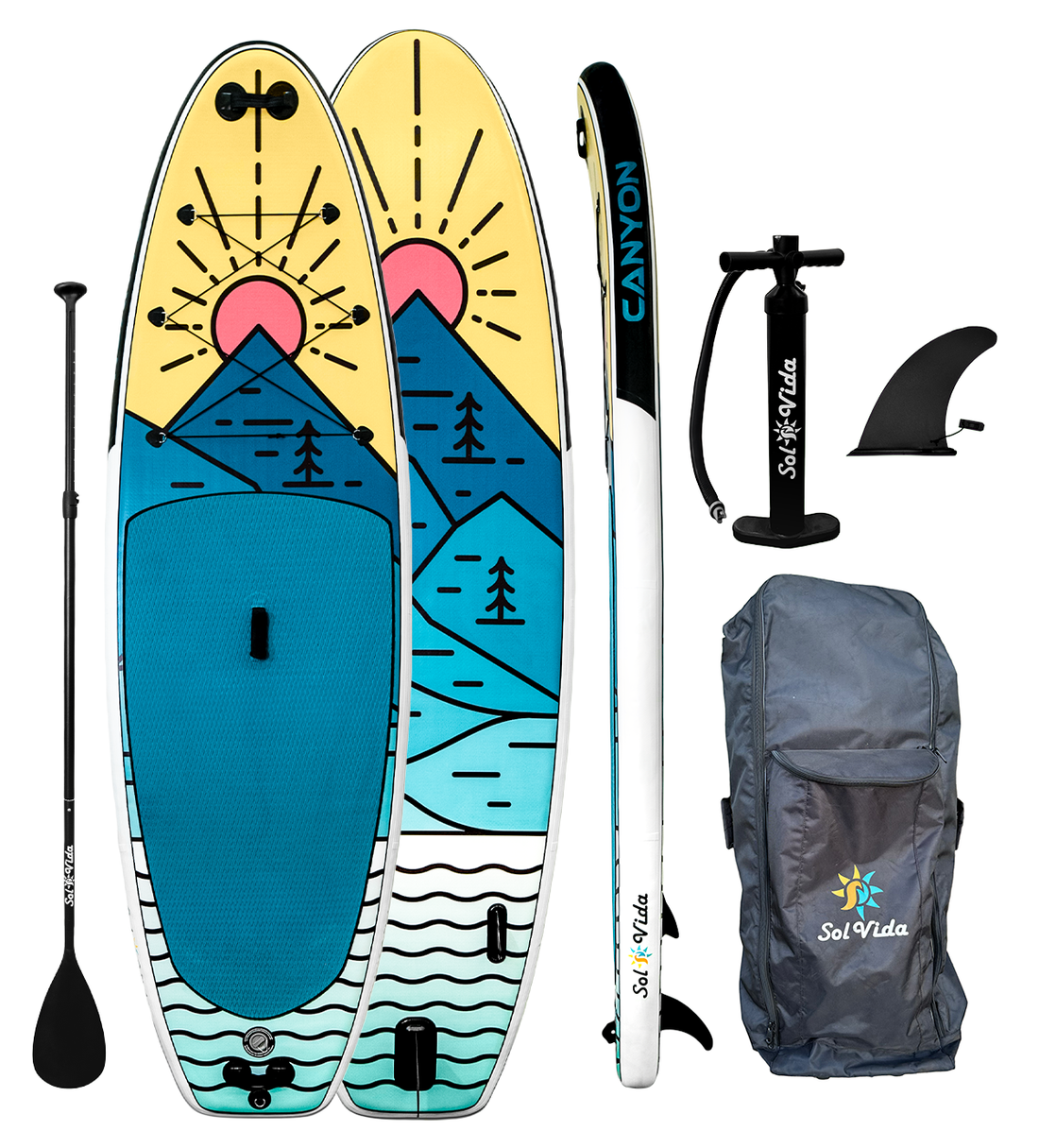 Canyon Inflatable Paddle Board Complete Adventure Package Set
