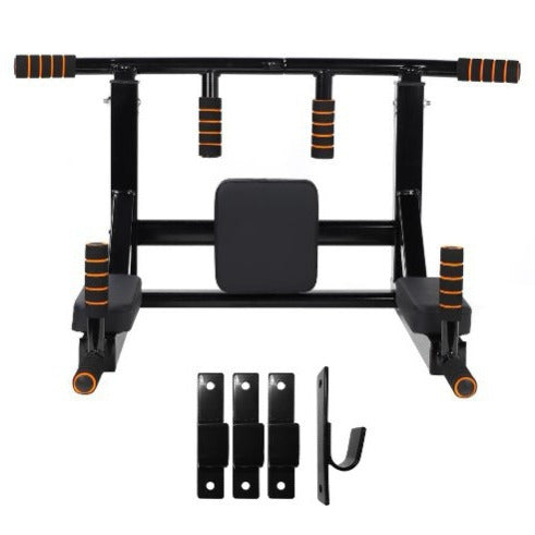 Wall Mounted Fitness Rack with Pull Up and Parallel Bars