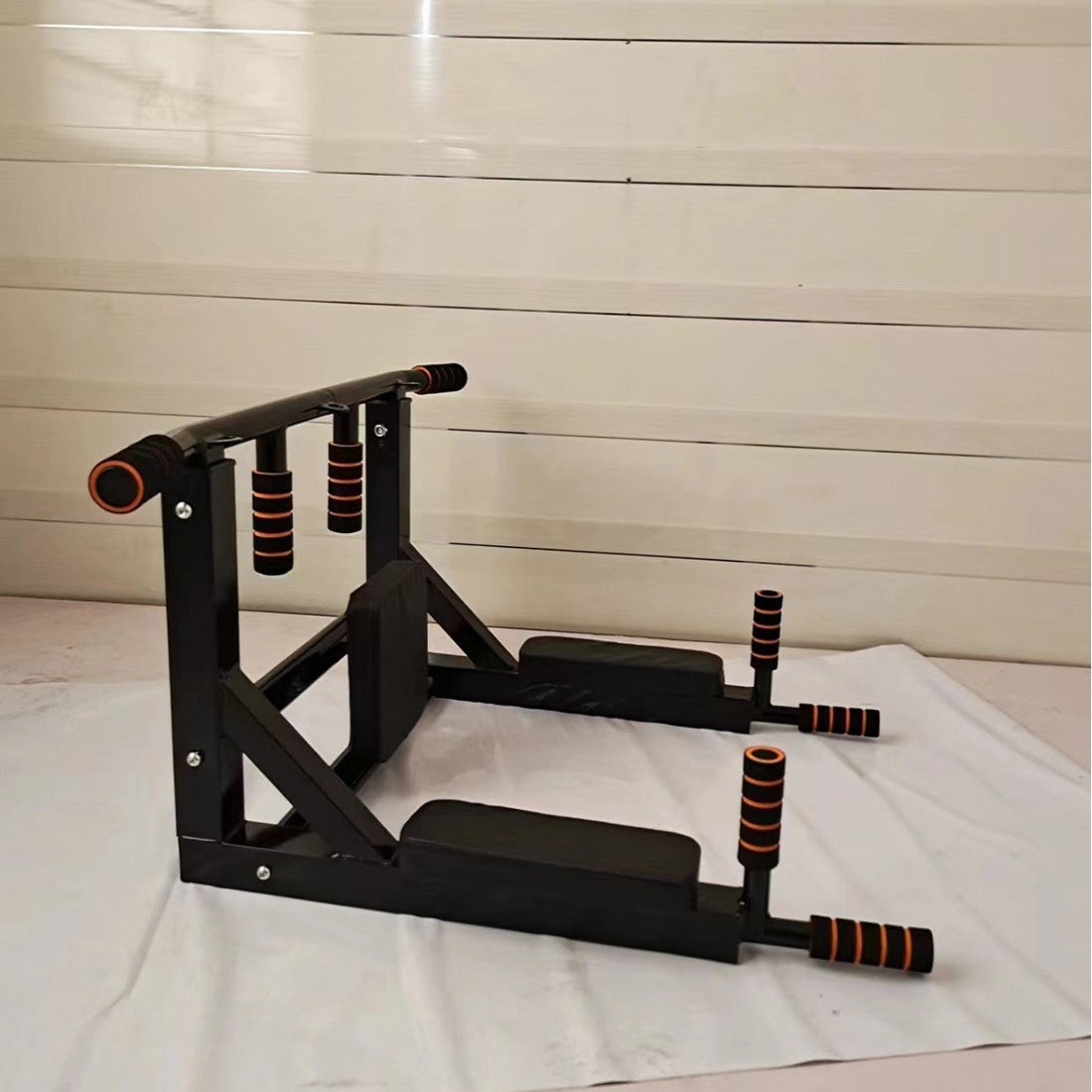 Wall Mounted Fitness Rack with Pull Up and Parallel Bars