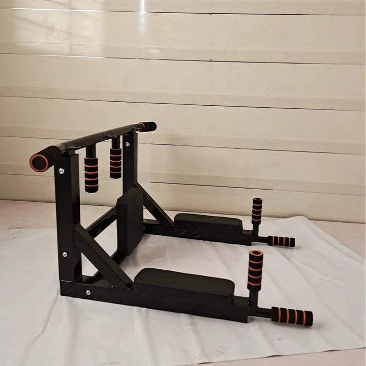 Wall Mounted Fitness Rack with Pull Up and Parallel Bars