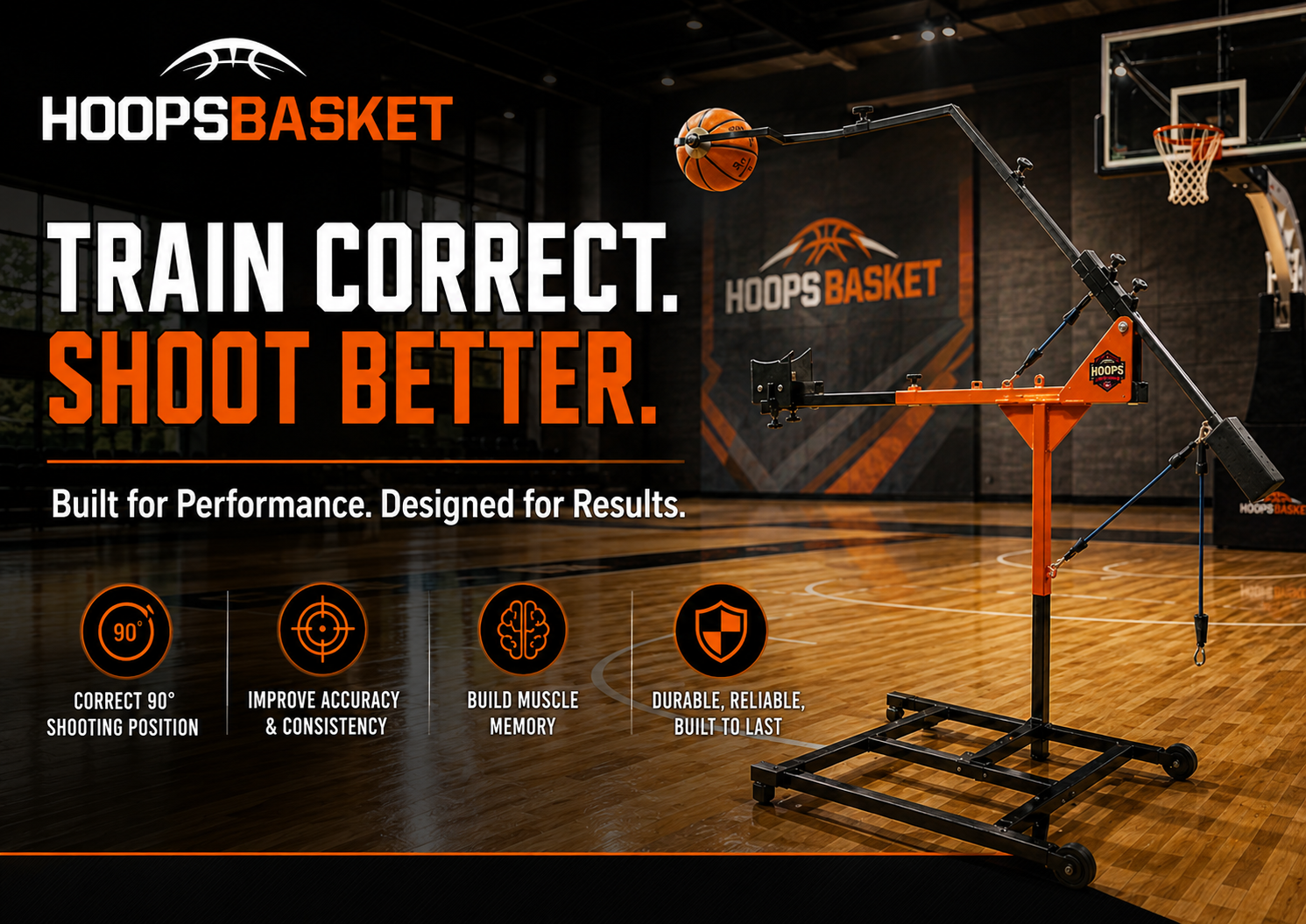 Shooting Correction Machine - Hoopsbasket Basketball Training