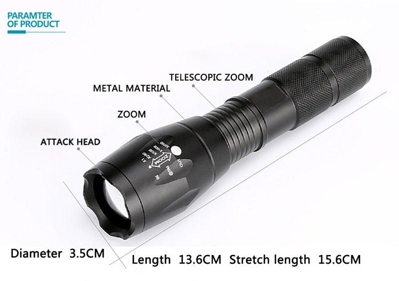 Ultra Bright Waterproof LED Flashlight for Camping Hiking Adventures