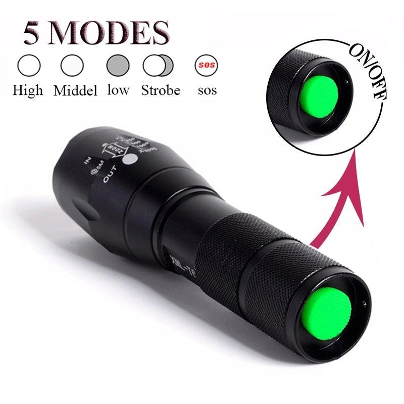 Ultra Bright Waterproof LED Flashlight for Camping Hiking Adventures